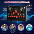 thumbnail image 6 of Podcast Equipment Bundle for 2, V8K Live Sound Card with BM800 Condenser Microphone, Perfect for Live Streaming, Singing, 6 of 10