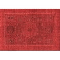 thumbnail image 1 of Ahgly Company Machine Washable Indoor Rectangle Abstract Red Modern Area Rugs, 8' x 10', 1 of 4