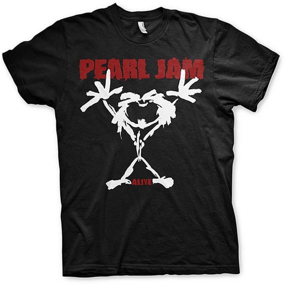 Pearl Jam Unisex T-Shirt Stickman (Back Print) (XX-Large)