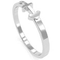 thumbnail image 5 of Sagittarius Zodiac Sign Ring In Solid 14k White Gold, 5 of 6