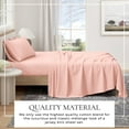 thumbnail image 2 of Cotton Heathered Melange Jersey Knit Bed Sheet Set (California King, Blush Pink)., 2 of 7