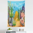thumbnail image 1 of Underwater Ocean Tapestry, Marine Natural Pearl in the Shell Seaweed and Stones Nautical Cartoon, Fabric Wall Hanging Decor for Bedroom Living Room Dorm, 5 Sizes, Multicolor, by Ambesonne, 1 of 1
