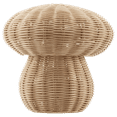 thumbnail image 1 of Bouclair Lampe de Table en Rotin Naturel Champignon, 1 of 6