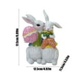 thumbnail image 3 of HOARBOEG Easter Knick Knacks Bunny Ornament Figurine Tabletop Decorations Indoor Resin Festival Home Party Decoration and Gift, 3 of 6