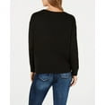 thumbnail image 3 of Style & Co Floral Applique Sweatshirt Black Applique M, 3 of 4