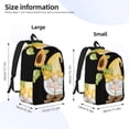 thumbnail image 2 of Wukai Sunflower Gnomes5 Durable Canvas Laptop Backpack,Adjustable Shoulder Straps,Water-Resistant,Large Capacity,Stylish Design, Fits 15-17in Laptops,Unisex for School,Office,Travel-Medium, 2 of 5