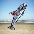 thumbnail image 4 of In the Breeze 5242 — Orca Totem 48-inch Fish Windsock — Fully Printed PNW Native-Inspired Garden Décor, 4 of 6
