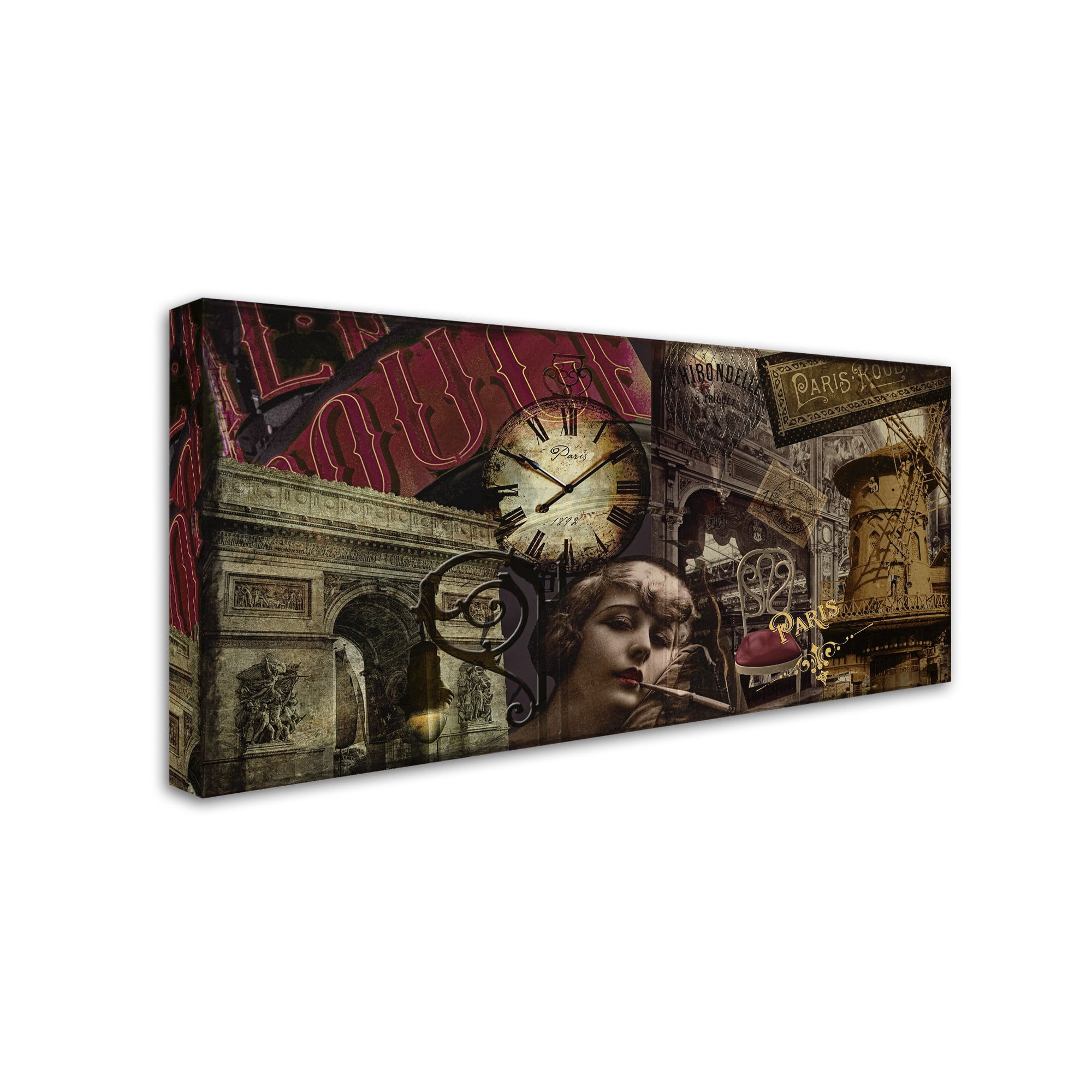 Trademark Fine Art "Streets of Paris II" Canvas Art by Color Bakery