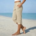thumbnail image 6 of amlbb Dressy Capri Pants for Women Plus Size High Waist Stretch Womens Golf Capris Pants for Summer with Pockets Work Casual Save to 65% off!, 6 of 6