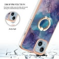 thumbnail image 4 of Compatible with iPhone 13 Case, Fantastic Marble Patterned Phone Case Anti-Scratch Slim Hybrid Hard Plastic Bumper+Soft Silicone TPU with Ring Kickstand Bumper Shockproof Cover,Purple, 4 of 6