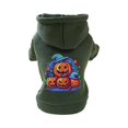 thumbnail image 1 of Dog Halloween Clothes Fashion Pumpkin Print Sweatshirt Small Pet Hoodie Sweater, 1 of 5