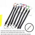 thumbnail image 4 of QualitChoice Portable Spiral Keyring Anti-lost Keychain Reusable Fashion Handbag Waist Hanging Metal Key Chain Keys for Elder Short Long, 4 of 6