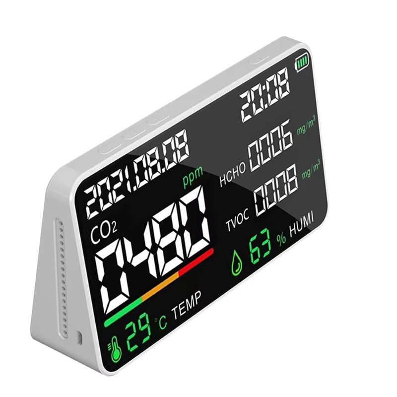Air Quality Monitor CO2 HCHO TVOC Tester USB Rechargeable Room Temperature Humidity Meter Gas Analyzers