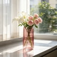 thumbnail image 5 of Leodye 1PCS Plastic Imitation Ceramic Decor Vase Shatterproof Flower Container for Bedroom Living Room Bookshelf Wedding Banquet Table Arrangement -7.87 * 3.37 * 3.37in, 5 of 6