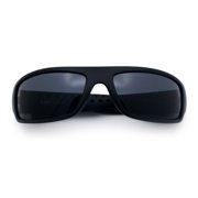 Locs Gangster Mad Dog Dark Black Shades Narrow Rectangle Sunglasses Matte Black
