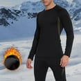 thumbnail image 4 of LNWUY Men's Fleece-Lined Thermal Long Sleeve Shirt Top, Winter Base Layer for Outdoor Sports, Quick Dry Indoor Fitness Black XXXXL, 4 of 9