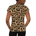 thumbnail image 2 of Halloween Costume Leopard Pattern All Over Womens Costume T Shirt with Leopard Ears Headband, 2 of 4