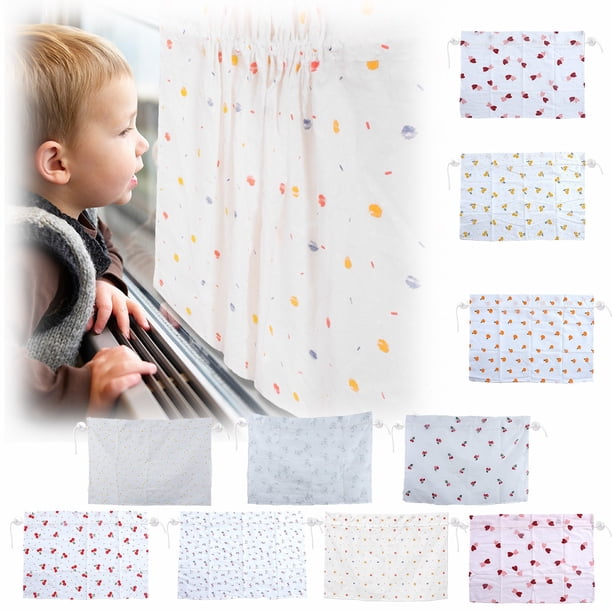 Cortina de cortina de coche con ventosas - Pantalla de tela blanca/rosa de 50x70cm para todoterreno, monovolumen y monovolumen - Fácil de instalar y quitar