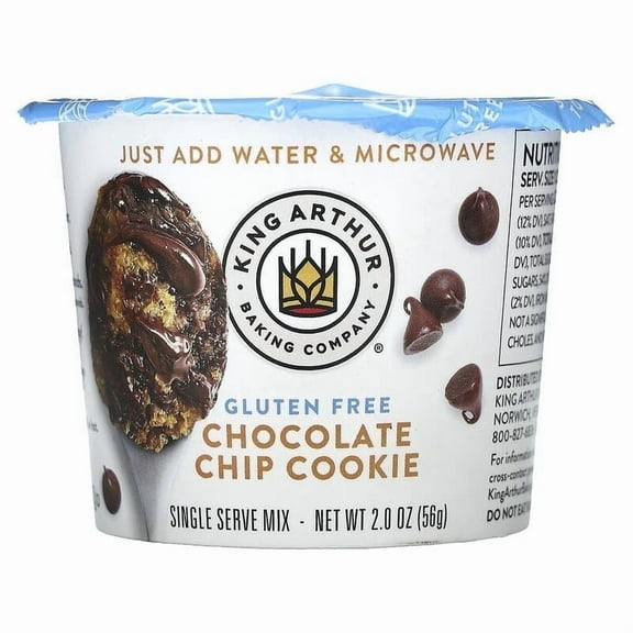 King Arthur Flour Gluten Free Single Serve Mix Chocolate Chip Cookie 2 oz (56 g) Pack of 2