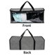 thumbnail image 4 of Organizador de sombreros para gorras de béisbol, soporte grande para bolsa de almacenamiento de sombreros con asas de transporte dobles y cierre de cremallera, gris, 4 of 5