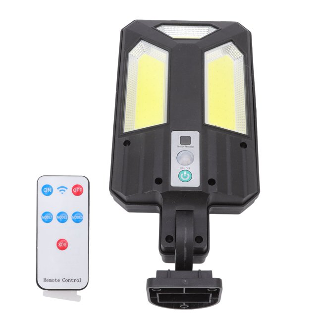 Luz de Pared Solar, Control remoto del sensor de Movimiente Resistente al Calor Lámpara de Pared de 2400 mAh Batería 3000lm para el Patio para la vía