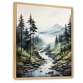 thumbnail image 2 of Designart "Misty Mountain Morning: A Mystery II" Minimalism Floater Framed Canvas Art Print, 2 of 5