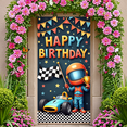 thumbnail image 5 of Colorful Theme Happy Birthday Banner Racing Car Decoration Celebration Banner for Kid's Party Outdoor Event Indoor Decoration, 5 of 8