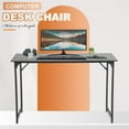 thumbnail image 2 of BestOffice Computer Desk, Home Writing Study Table Modern Simple Style PC, Metal Frame for Home Office, Black, 2 of 7