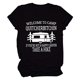 thumbnail image 1 of Camiseta de mujer Camisetas divertidas y lindas de manga corta Camiseta con estampado divertido Camiseta con estampado de letras Tops Blusa Regalo para mujeres Pompotops hfajkhk129760, 1 of 5