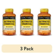 (3 pack) Mason Natural Activated Charcoal 520 mg 60 Caps