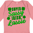 thumbnail image 4 of Inktastic Super Sassy Irish Lassy with Green 4 Leaf Clovers Boys or Girls Long Sleeve Baby Bodysuit, 4 of 5