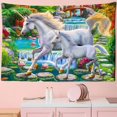 thumbnail image 1 of Tapiz de decoración de unicornio sagrado para colgar en la pared, fondo de tela psicodélica de Navidad, Alfombra de pared, tienda de campaña, Mattres de viaje, 1 of 4