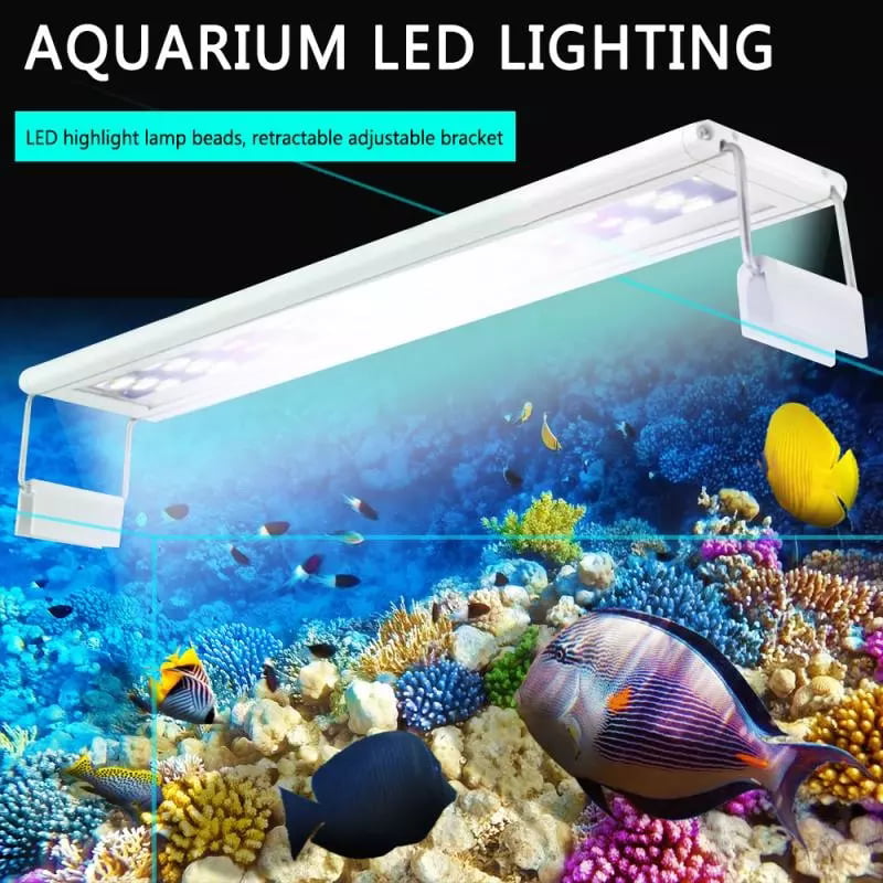 Aquarium Lamp Fish Tank Light Clip Plant Led Lighting Thin Spotlight Slim Bright 