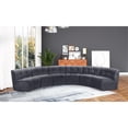 thumbnail image 2 of Meridian Furniture Limitless Gray Velvet Modular 6 Piece Sectional, 2 of 6