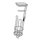 thumbnail image 4 of Soporte para papel higiénico, accesorios de baño, decoración de hierro, base estable, estante de almacenamiento multifuncional para casas rodantes, negro, 4 of 8