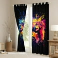 thumbnail image 3 of Manfei 3D Gamepad Boys Curtains Pack of 2 (42x84 Each), Blue Orange Watercolor Curtains Blackout, Teens Gaming Gamer Bedroom Curtains, Curtains and Drapes Decor, 3 of 6