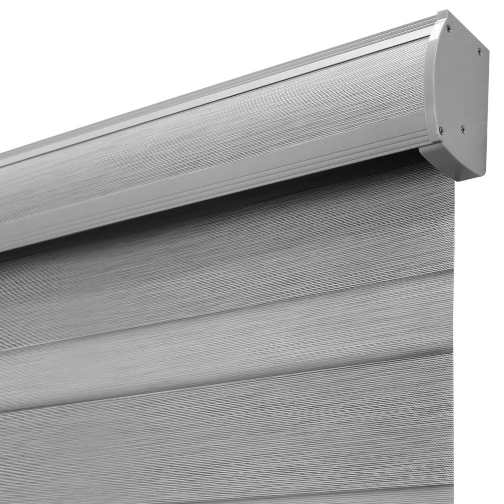 Lumi Blackout Cord-Free Zebra Blinds Fabric Roller 29" x72", Grey
