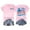 Pink, variant on Womens She Loves Jesus And America Too Graphic T Shirt Crewneck Distressed American Flag Letter Print Front and Back Two Sided Christian 4th of July Patriotic Short Sleeve Shirt