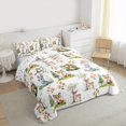 thumbnail image 3 of Homewish Cute Deer Fox Queen Comforter Set,Cartoon Bear Cute Rabbit Bedding Sets,Rustic Flower Plant Bedding Comforter Set For Boys Girls,Super Cozy Room Decor Reversible,3pcs, 3 of 8