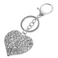 thumbnail image 3 of Alloy Crystal Heart Keychain Women Key Ring Car Key Pendant Jewelry Delicate Best Gift (Silver)_c*, 3 of 4
