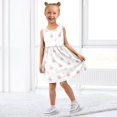 thumbnail image 7 of Girls Dress Bow Knot Flowers Love Sleeveless Dress for Girls Hem A-Line Casual Sundress, 7 of 7