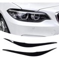 thumbnail image 3 of HELIAHO Headlight Eyebrow, 2PCS Headlight Eyebrows Left Right Quick Installation Racing Style Upgrade for 2 Series F22 F23 2015 to 2019 (Glossy Black) CJ911-49028, 3 of 8
