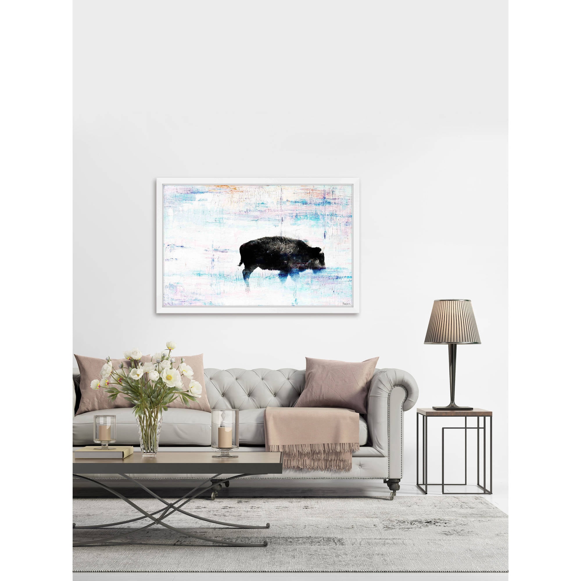 Parvez Taj "The Buffalo Knows" Framed Painting Print
