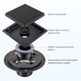 thumbnail image 2 of 4 Inch 6 Inch 304 Stainless Steel Square Shower Floor Drain With Flange Black, 2 of 7