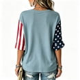 thumbnail image 3 of Womens 9/11 25th Anniversary Shirt 3/4 Sleeve Patriotic T Shirts | Never Forget 911 Memorial Shirt,Loose Crew Neck Graphic T-Shirt,Printed American Flag T-shirt,Casual Tee Tops, 3XL, 3 of 3