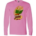 thumbnail image 3 of Inktastic Well-Read Cute Gold Dragon Reading Books Long Sleeve T-Shirt, 3 of 5