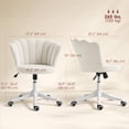 thumbnail image 3 of HOMCOM Office Chair, Swivel Desk Chair with Adjustable Height, Backrest, 3 of 10