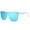Matte White Frame | Revo Ice Blue Lens, variant on LINVO Trendy One-Piece Mirrored Lens Polarized Shades Fashion Sunglasses for Men-2 Pairs