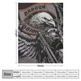thumbnail image 4 of ONETECH Motorcycle Lovers Gifts Throws Blanket Super Soft and Stylish Flannel All-Season Living Room, Bedroom Warm Blanket, Used for Bed, Sofa, Travel, Camping (Eagles), 4 of 6