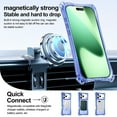 thumbnail image 5 of for iPhone 17 Pro Magnetic Case, Compatible with MagSafe, Clear PC+TPU Shock-Resistant Anti-Scratch Lightweight Non-Slip Drop Protective Slim Thin Cover with Wrist Strap + Shoulder Strap, Blue, 5 of 7